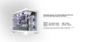 1stPlayer кутия Case mATX - UV6 White