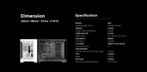 1stPlayer кутия Case mATX - UV6 White