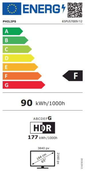 Телевизор Philips 65PUS7009/12, 65" 4K UHD DLED, 3840 x 2160, DVB-T/T2/T2-HD/C/S/S2, Pixel Precise UHD, VRR, HDR+, HLG, Titan OS, Dolby Vision, Dolby Atmos HDMI*3, 2* USB, 802.11n, Lan, 20W RMS, Black