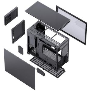 Case Jonsbo D31 Mesh Screen TG, mATX, Black