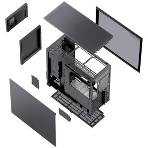 Case Jonsbo D41 Screen TG, mATX, Black