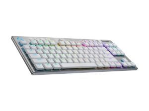 Безжична геймърска механична клавиатура Logitech G915X White Lightspeed TKL - GL Tactile Switch