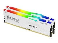 Kingston 32GB 6000MT/s DDR5 CL36 DIMM (Kit of 2) FURY Beast White RGB EXPO