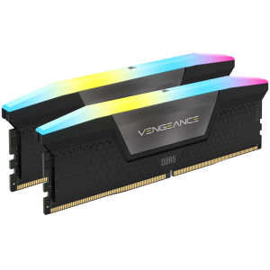 Corsair DDR5, 5600MT/s 32GB 2x16GB DIMM, fără tampon, 40-40-40-77, XMP 3.0, difuzor de căldură VENGEANCE RGB DDR5 negru, LED RGB, 1,25 V, EAN:0840006600213