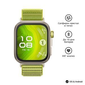 Часовник Huawei Watch Fit 4 pro, Seiya-B29F, Green + Huawei FreeBuds SE 2 ULC-CT010
