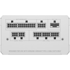 Corsair RMe White Series, RM1000e White, 1000 Watt, Cybenetics Gold Certified, Fully Modular Power Supply