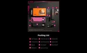 ATK професионална геймърска механична клавиатура Professional Gaming Mechanical Keyboard RS6 Ultra - 8K, Gateron Jade Gaming [Linear] - Sakura Warrior