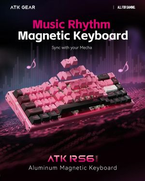 ATK професионална геймърска механична клавиатура Professional Gaming Mechanical Keyboard RS6 Ultra - 8K, Gateron Jade Gaming [Linear] - Sakura Warrior
