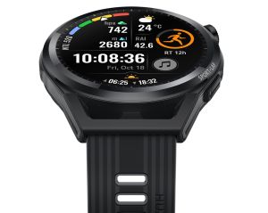 Часовник Huawei Watch GT Runner Runner-B19S, 1.43", Amoled,466x466, 4GB, BT(2.4 GHz, supports BT5.2 and BR+BLE+EDR), WR 5ATM, GPS, WiFi,NFC, Battery 451mAh, Ultra-long battery life 14 days,Harmony OS, APP Galery Black Silicone strap