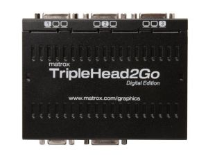 Adaptor extern multi-display Matrox T2G-D3D-IF pentru funcționarea simultană a 3 monitoare cu intrare DVI/VGA