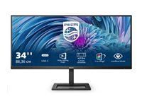 Monitor Philips 346E2LAE, 34" VA WLED, 3440x1440@100Hz, 4ms GtG, 1ms MPRT, 300cd m/2, 3000:1, Mega Infinity DCR, Adaptive Sync, FlickerFree, Low Blue Light, 3Wx2, Tilt, Height Adjust, HDMI, DP, USB Hub