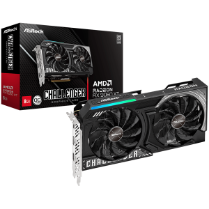 ASROCK Video Card AMD Radeon RX 9060 XT Challenger 8GB OC GDDR6, 128-bit, 2x DisplayPort 2.1a, 1x HDMI 2.1b, 249 x 132 x 41 mm, recomended PSU 550W, 1x 8-pin power connector, 90-GA5TZZ-00UANF