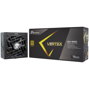Seasonic VERTEX GX-850 Gold, ATX 3.0, 80 PLUS GOLD, 135mm FDB Fan, Fully Modular, PCIe Gen 5 Cable (12VHPWR) included, 10 Years Warranty (1VT85GFRT3A14X)