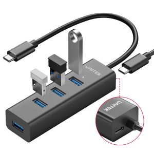 Unitek HUB USB-C 4 port - 4 x USB3.0 Black - Y-3089Z01