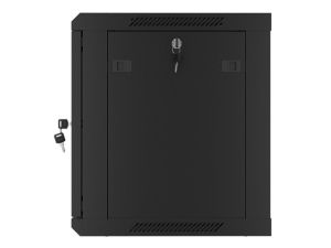 Комуникационен шкаф Lanberg rack cabinet 19" wall-mount 9U/600x450 for self-assembly with metal door  black (flat pack)
