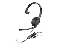 HP Poly Blackwire 5210 Monaural USB-C Headset +3.5mm Plug +USB-C/A Adapter Bulk