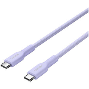 CANYON cable OnWire 60CL C-C 60W COLOR Braided 1m Purple