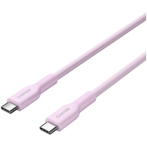 CANYON cable OnWire 60CL C-C 60W COLOR Braided 1m Pink