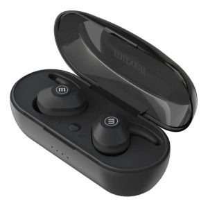 Căști-mufe Bluetooth cu cutie de andocare Maxell MINI DUO, True Wireless, Bluetooth 5.0, Negru