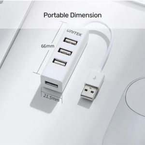 Unitek хъб USB 2.0 HUB 4 port White - Y-2146
