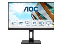Monitor AOC Q27P2Q, 27" IPS WLED, 2560x1440@75Hz, 4ms GtG, 300cd m2, 1000:1, DCR 50M:1, FlickerFree, Low Blue Light, 2Wx2, Tilt, Height Adjust, Pivot, Swivel, D-SUB, HDMI , DP, USB hub