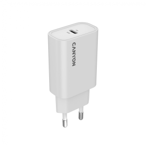 Canyon, PD 30W Travel Charger EU standard, Output: 5V3A, 9V3A, 15V2A, Max Power 30W, White, size: 87.8x39.8x23mm, weight: 62.3g
