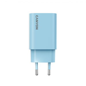 Canyon, PD 30W Travel Charger EU standard, Output: 5V3A, 9V3A, 15V2A, Max Power 30W, Blue, size: 87.8x39.8x23mm, weight: 62.3g