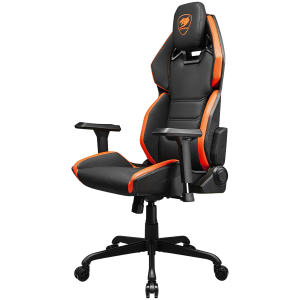 COUGAR Hotrod, Scaun de gaming, Spuma MoldShaping de înaltă densitate, piele Hyper-Dura, Design pentru spătar cu mai multe zone, Pernă lombară cu reglare în sus și în jos, Cotiere 3D, Bază din oțel cu 5 stele, Rotile silentioase, Suport pentru greutate - 