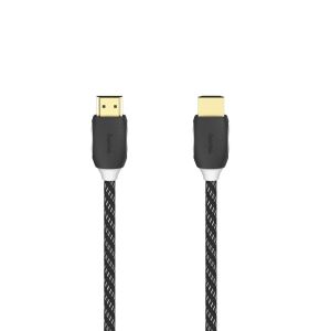 Hama High Speed HDMI™ Cable, Plug-Plug, Ethernet,Fabric,Gold-plated,black, 1.5 m