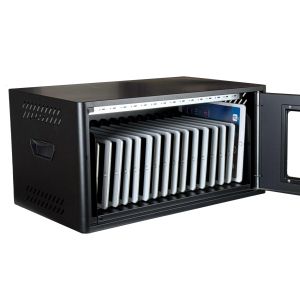 Universal charging cabinet for up to 16 tablets Estillo IP-2316 for wall mounting or freestanding, 16 x USB-C ports