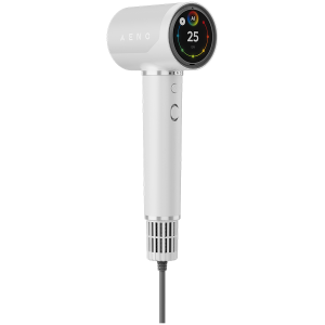 High Speed Hair Dryer, White, 220V-240V~50-60Hz, 1500W, Voice Control, Ionizer, Touch LCD, Infrared Nursing, Infrared Distance Protection, AI Control, Gravity Sensor 110000RPM, Noise less than 67dB