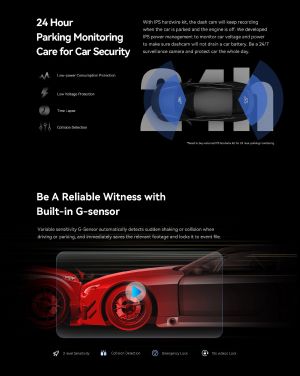 DDPAI Dash Cam Set Mola N3 PRO GPS, Rear Cam included