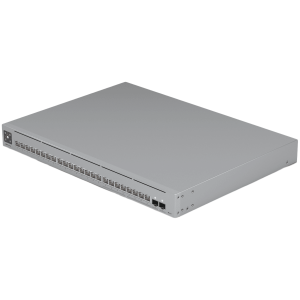 Comutator Ubiquiti 24 porturi, Layer 3 Etherlighting cu 2,5 GbE, 8 porturi 2,5 GbE RJ45, 16 porturi GbE RJ45, 2 porturi 10G SFP+