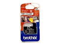 BROTHER MK231BZ casetă bandă 12mmx8m negru pe alb fără laminat pentru P-touch 60 65 75 80 85 110