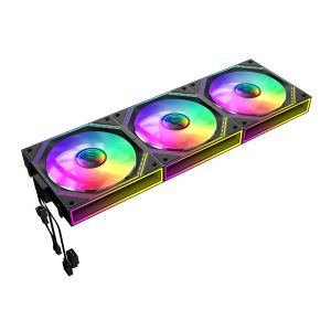 Gamemax Комплект вентилатори Fan Pack 3-in-1 3x120mm - FN12A-S3I Black, Daisy-Chain, Addressable RGB