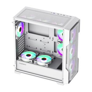 Gamemax кутия Case EATX - SIEGE White - Addressable RGB