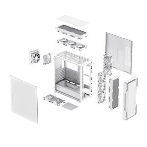 Gamemax кутия Case EATX - SIEGE White - Addressable RGB