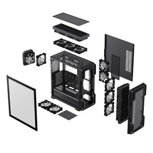 Gamemax кутия Case EATX - SIEGE Black - Addressable RGB