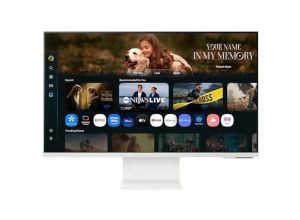 Монитор Samsung 32FM801 32" VA SMART 3840x2160, Bluetooth 4.2, WiFi 5, USB-C 65W, 2xUSB, 2xHDMI , Speakers, White