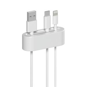 Hama Cable Holder, Self-Adhesive, 2 Pcs., white