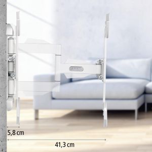 Стенна стойка за TV Fullmotion, 165 см, 32-65 ", до 35 кг