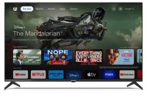 Televizor Sharp 43GL4260, Google TV LED de 43 inchi, 4K Ultra HD 3840x2160 fără cadru, AQUOS, 1.000.000:1, DVB-T/T2/C/S/S2, Active Motion 1000, HDR10, Dolby Atmos, Dolby Vision, Google Assistant, Chromecast Încorporat, HDMI 2.1 cu eARC, mufă/lin pentru că