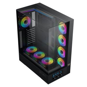Xigmatek кутия Case EATX - Vision Pro - 8 ARGB Fans, LCD Display Panel, Smart Fan Control