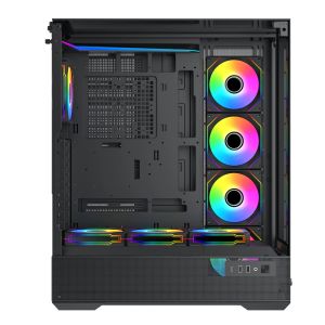 Xigmatek кутия Case EATX - Vision Pro - 8 ARGB Fans, LCD Display Panel, Smart Fan Control