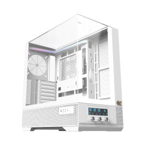 Xigmatek кутия Case EATX - Vision Arctic - 7 ARGB Fans, LCD Display Panel, Smart Fan Control