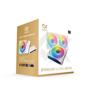 Xigmatek Комплект вентилатори Fan Pack 3-in-1 3x120mm - Starlink Ultra Arctic - Infinity Mirror, A-RGB