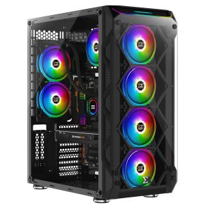 Xigmatek кутия Case EATX - Overtake - 6 ARGB Fans