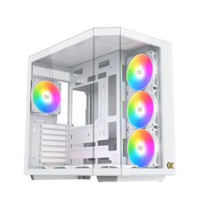 Xigmatek Case EATX - Cubi II Arctic - 7 ARGB Fans