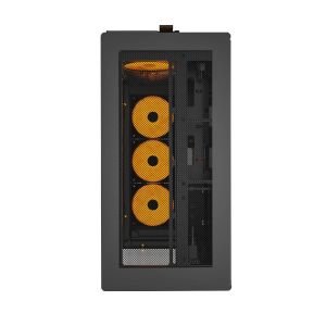 Montech Case ATX - HS02 PRO (B) - 5 x 120 mm ARGB Fans, USB-C, Black