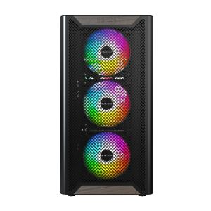 Montech Case ATX - XR Wood (B) - 4 x 120 mm ARGB Fans, Wood, USB-C, Black